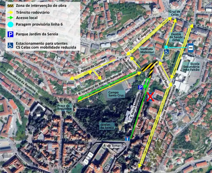 Abertura ao trânsito das ruas Henriques Seco e Augusto Rocha