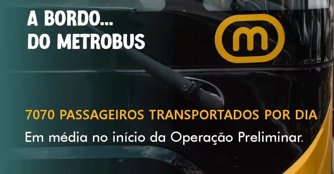 7070 passengers transported on average per day at the start of Preliminary Operation