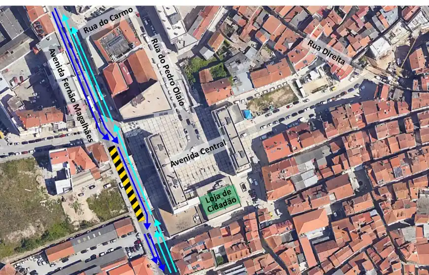 Metrobus and Águas de Coimbra works | Fernão Magalhães Avenue with new traffic routes