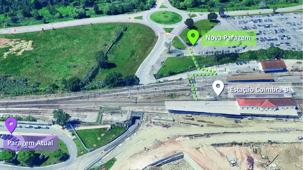 Change of the Coimbra-B road transfer stop from October 19th